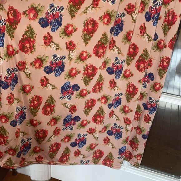 Qed London blush pink flower roses summer vacation travel women’s maxi dress - Picture 8 of 10